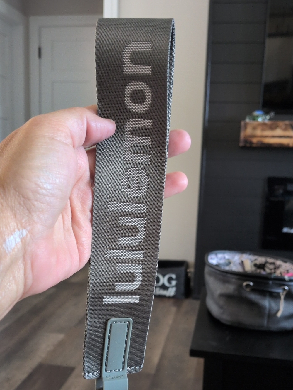 lululemon Never Lost Key Chain Gray Sage  Wrist Strap